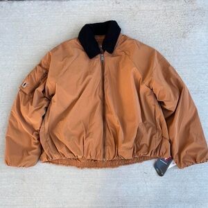 Free People Brown Puffer with removable collar.  Size Medium! Barely worn.
